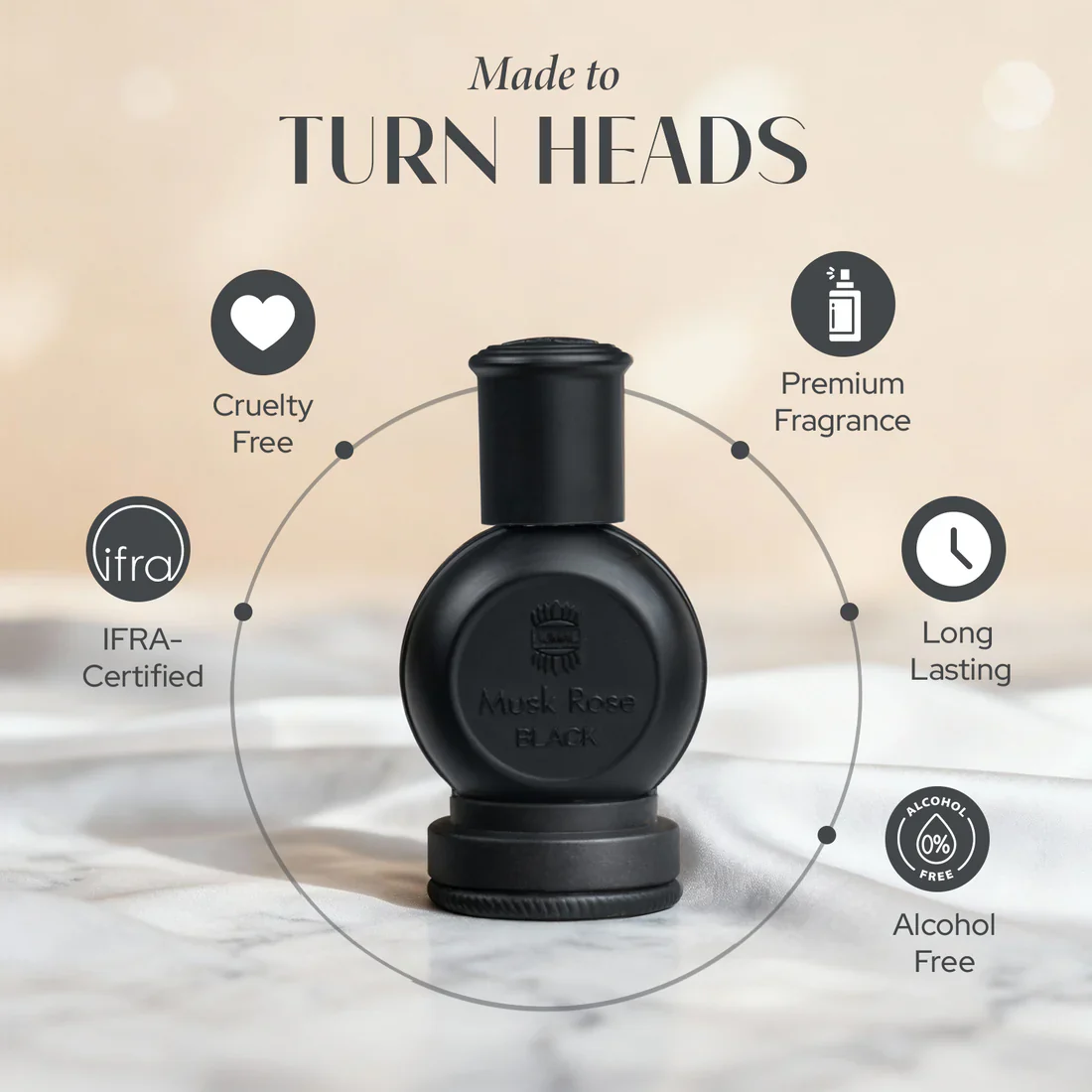 Ajmal Musk Rose Black Concentrated Perfume Oil 12ml For Men & Women - Image 2