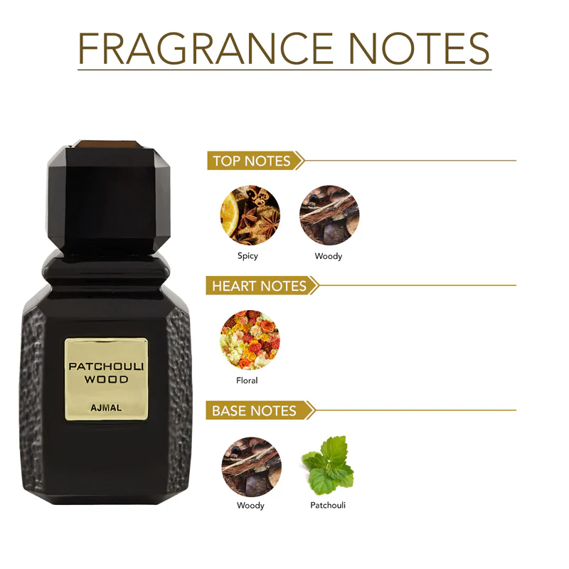 Ajmal Patchouli Wood Eau De Perfume 100ml For Men & Women - Image 3