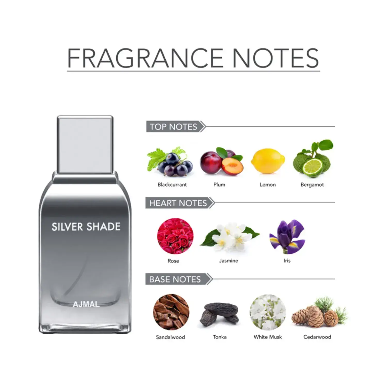 Ajmal Silver Shade Eau De Perfume 100ml For Men & Women - Image 3