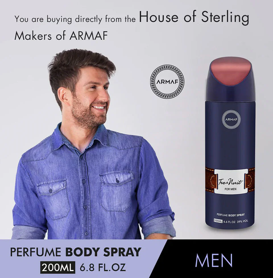 Armaf Tres Nuit Perfume Body Spray For Men 200ML. - Image 2