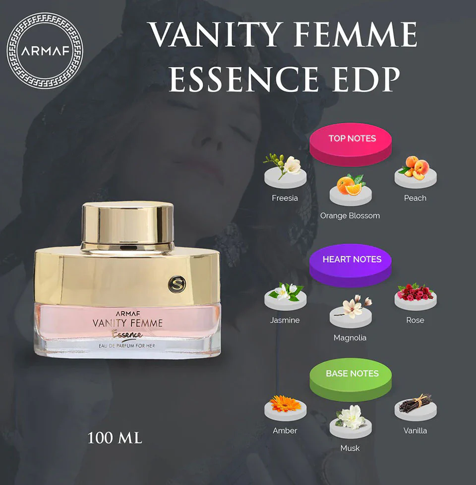 Armaf Vanity Femme Essence Eau De Parfum For Women 100ml. - Image 3
