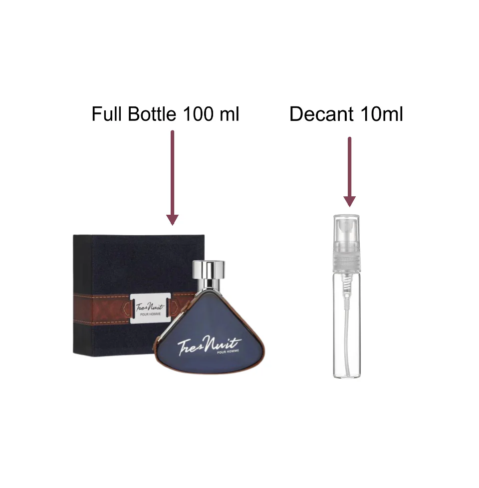 Decant/Sample Armaf Tres Nuit Pour Homme Eau De Parfum For Men 10ml