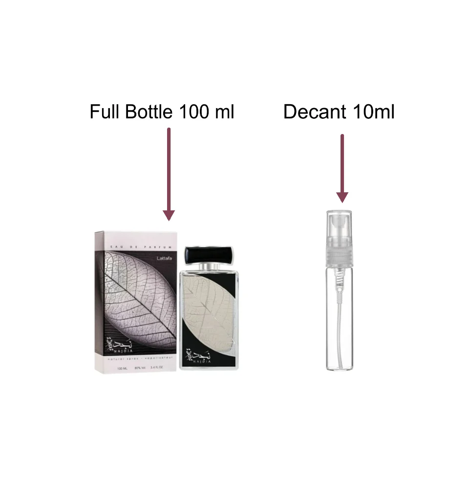 Decant/Sample Lattafa Najdia Eau De Parfum 10ml For Men & Women