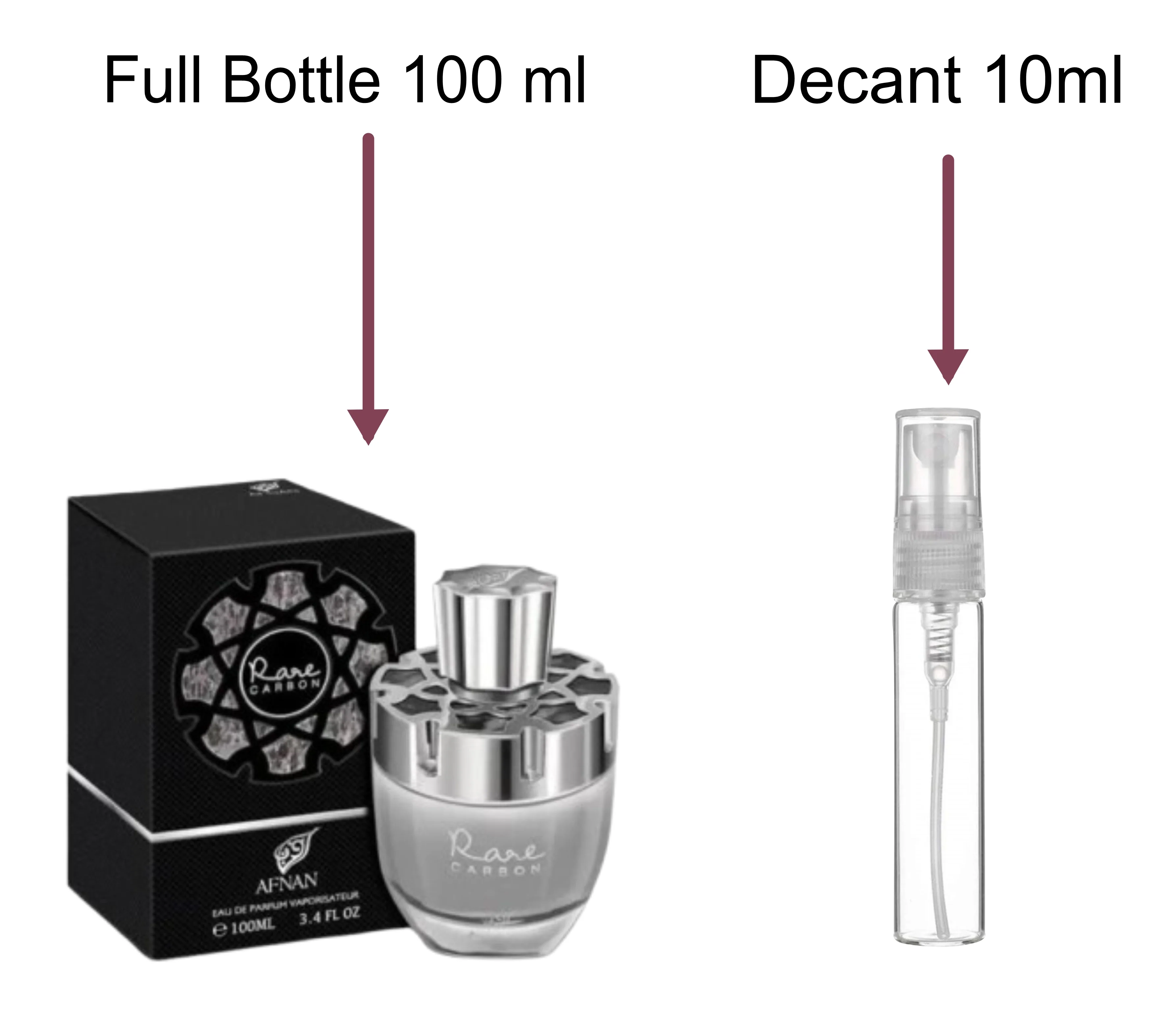 Decant/Sample Of Afnan Rare Carbon Eau de Parfum 10ml For Men
