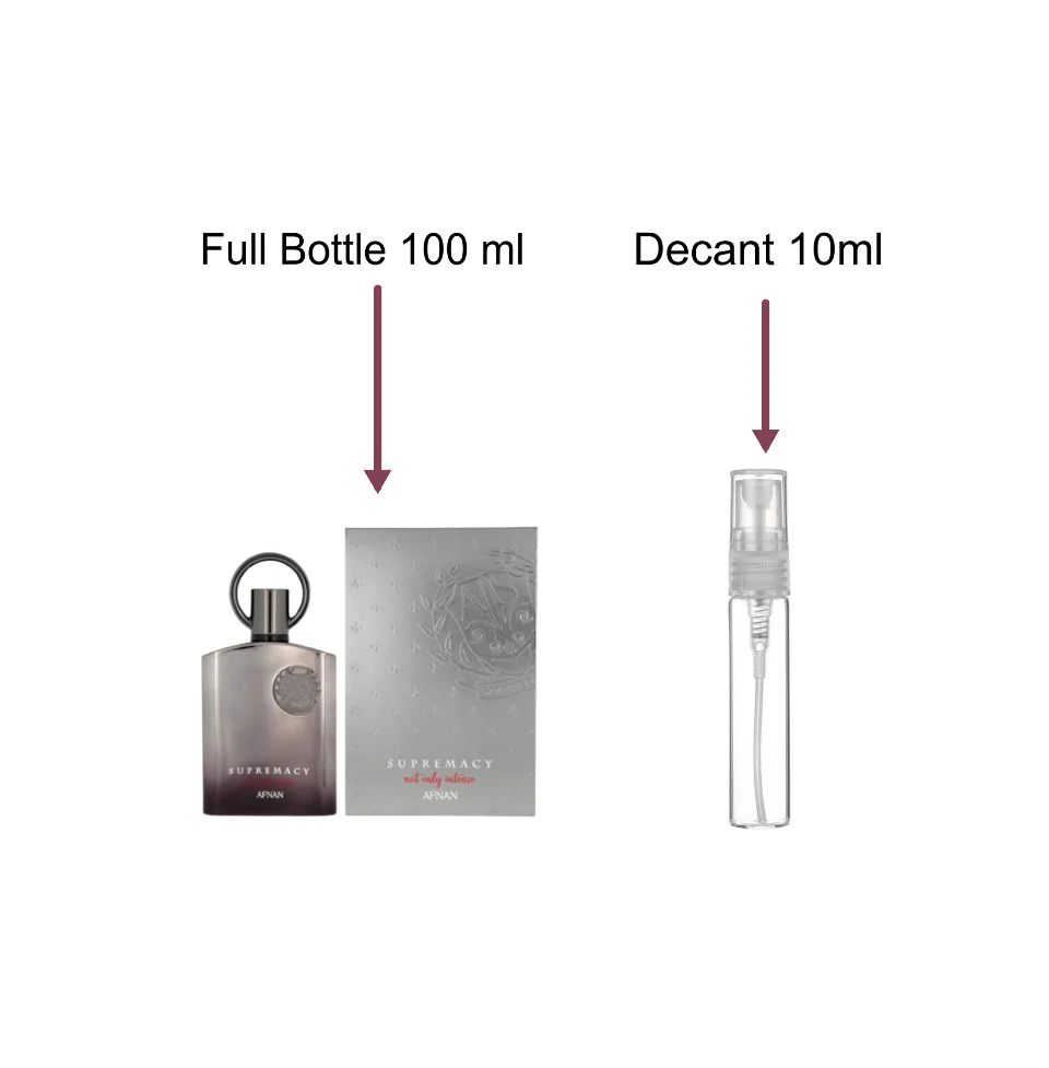 Decant/Sample Of Afnan Supremacy Not Only Intense Extrait De Parfum 10ml For Men
