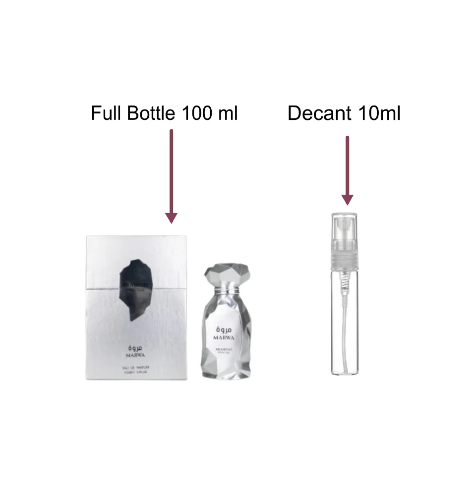 Decant/Sample Of Arabiyat Prestige Marwa Eau De Parfum 10ml For Man