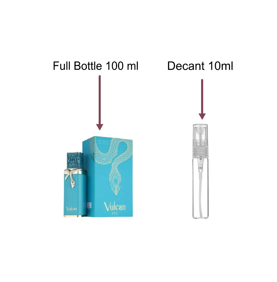 Decant/Sample of French Avenue Vulcan Feu Eau De Parfum 10ml For Man