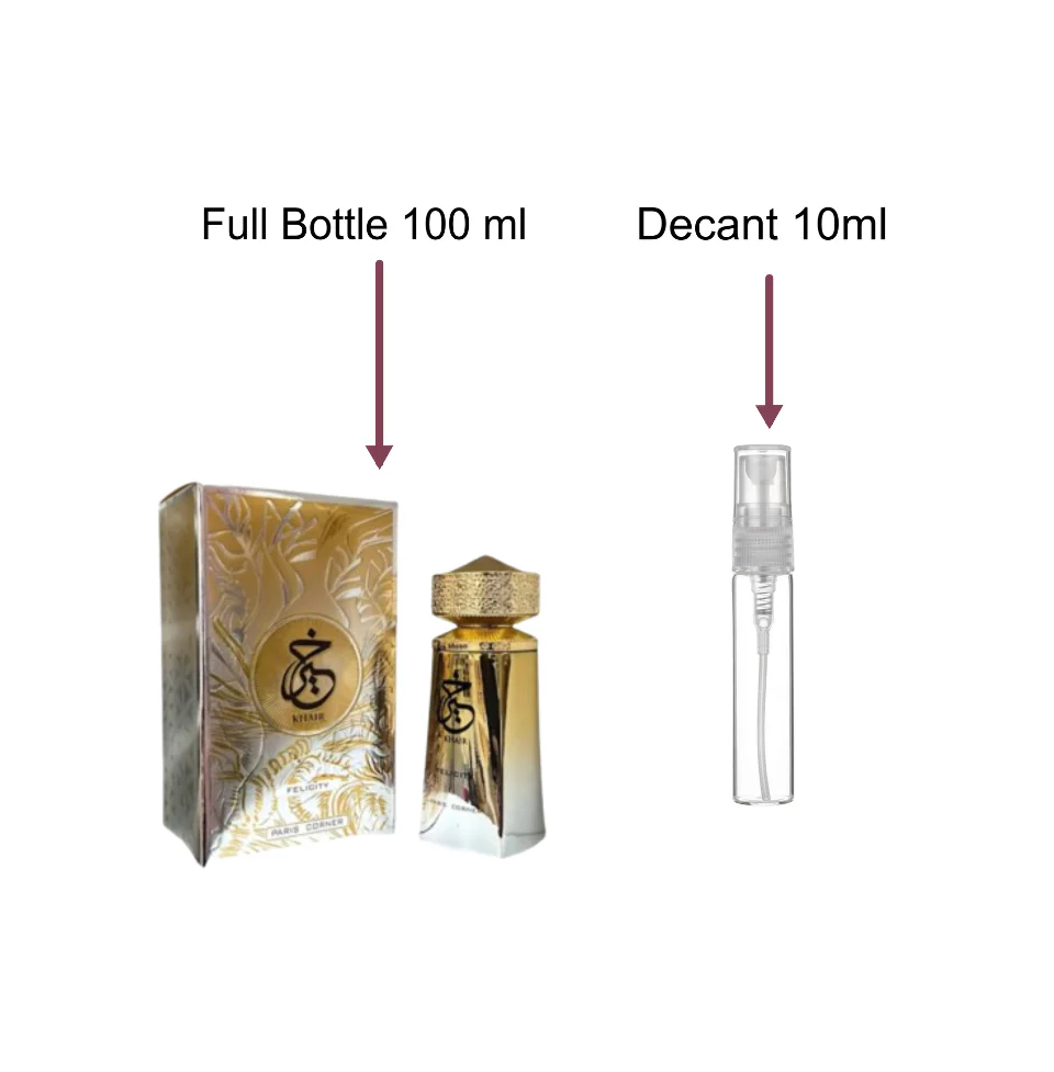 Decant/Sample of Paris Corner Khair Felicity Eau De Parfum 10ml For Men & Women