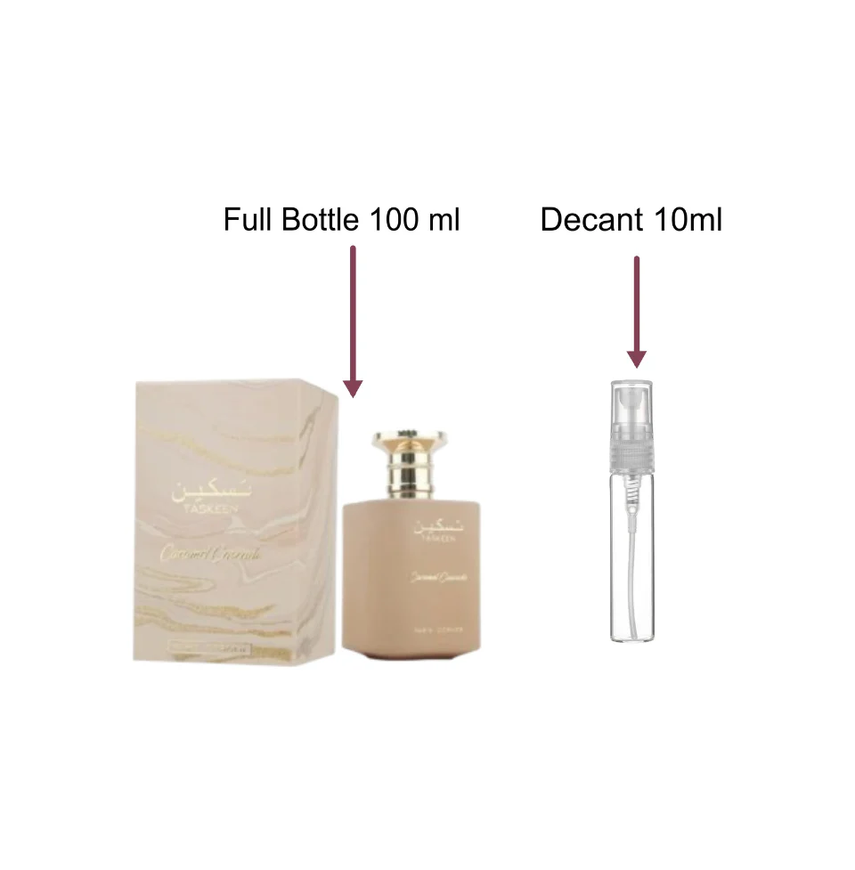 Decant/Sample Of Paris Corner Taskeen Caramel Cascade Eau De Parfum 10ml For Men & Women