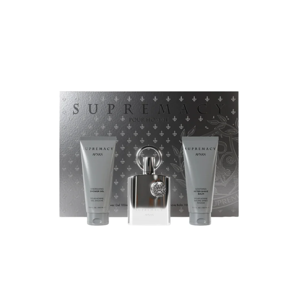 Gift Set Of Afnan Supremacy Silver Eau De Parfum 100ml For Man