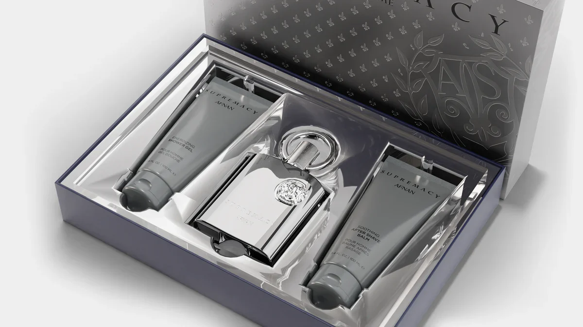 Gift Set Of Afnan Supremacy Silver Eau De Parfum 100ml For Man - Image 2