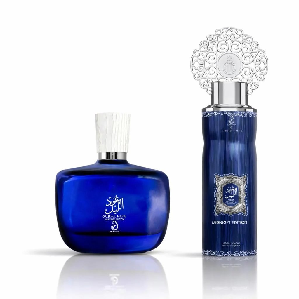 Gift Set Of Arabiyat Oud Al Layl Midnight Edition (100ML EDP + 200ML Deo )for Men & Women - Image 2