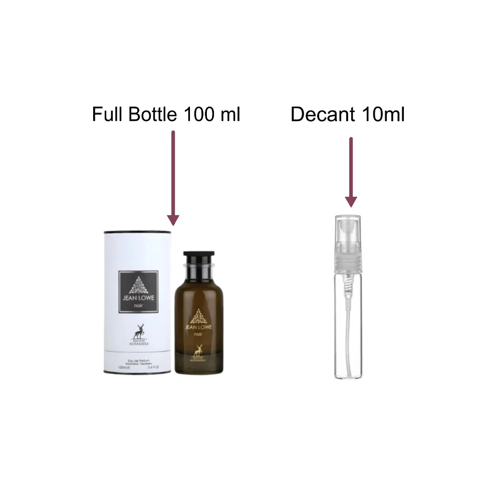 Decant/Sample Of Maison Alhambra Jean Lowe Ombre (Noir) Eau De Parfum 10ml For Men