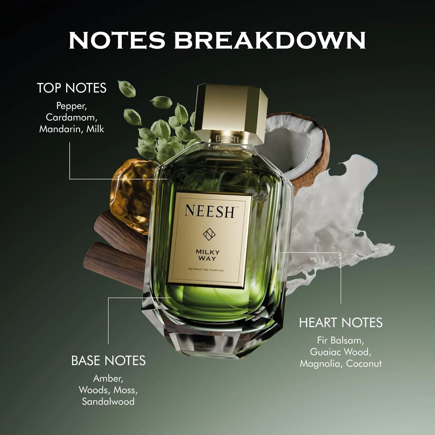 Neesh Milky Way Extrait De Parfum 100ml For Man & Woman - Image 3