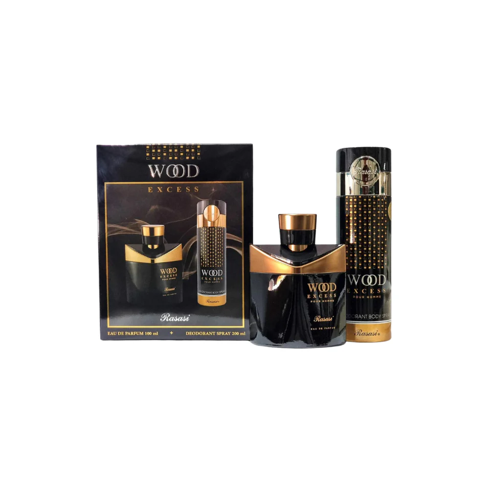 Rasasi Wood Excess Eau De Parfum 100ml For Men Gift Set