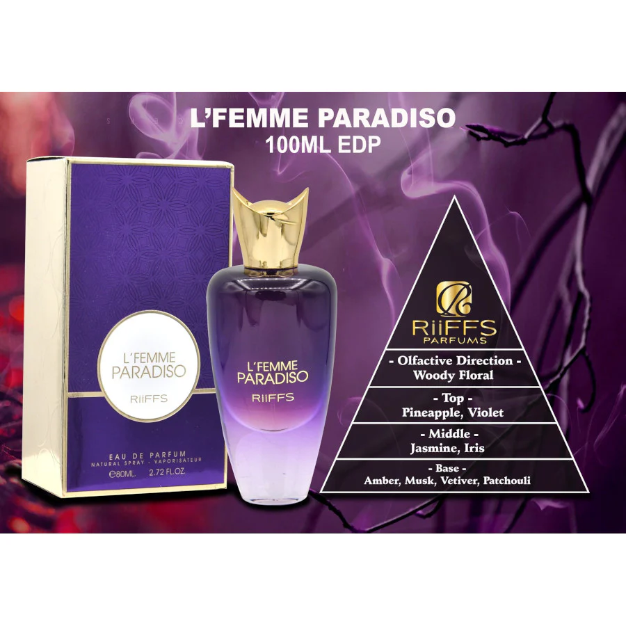 RiiFFS L'Femme Paradiso Eau De Parfum 100ml For Women - Image 3