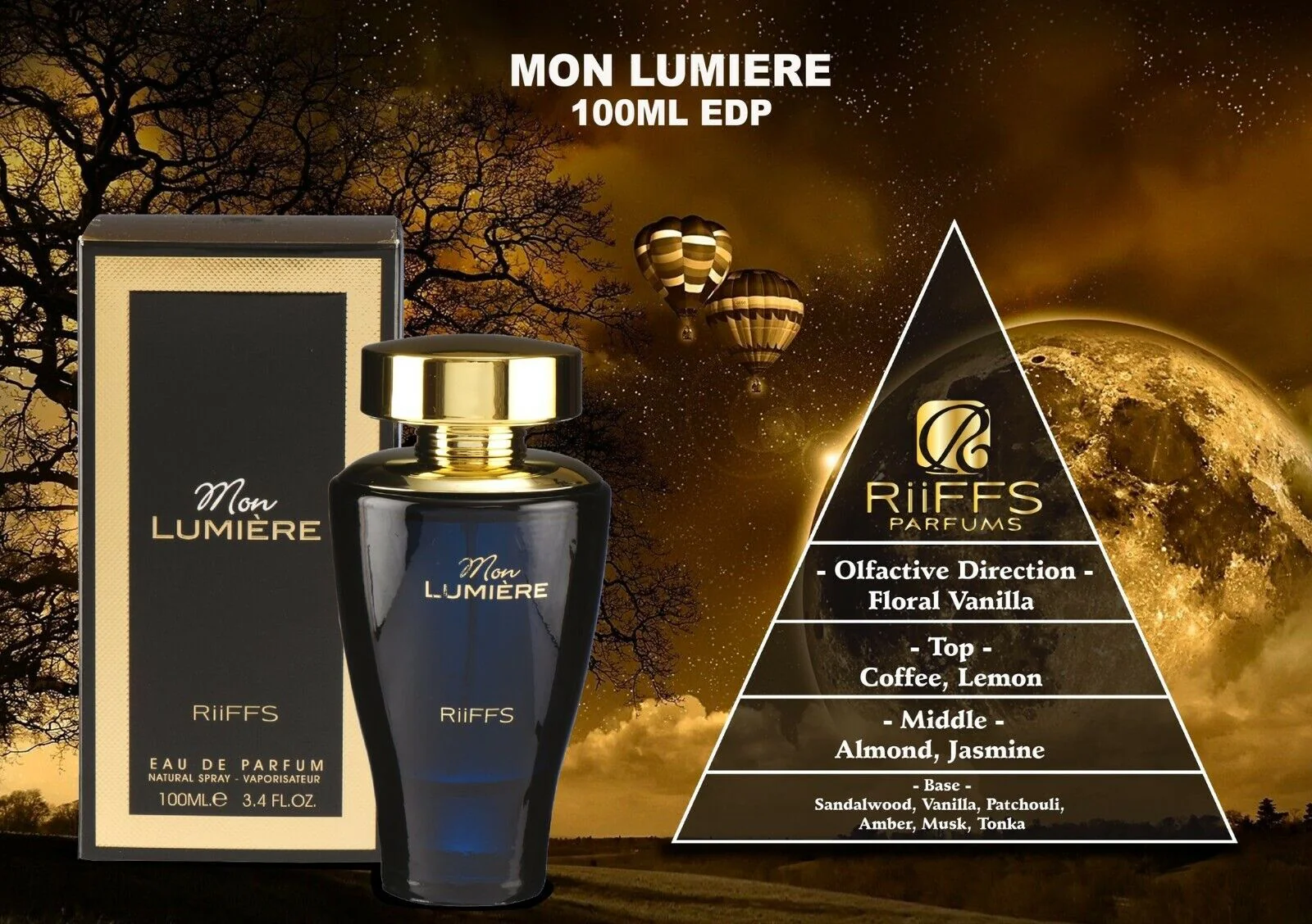 Riiffs Mon Lumiere Eau De Parfum For Women 100ml - Image 3