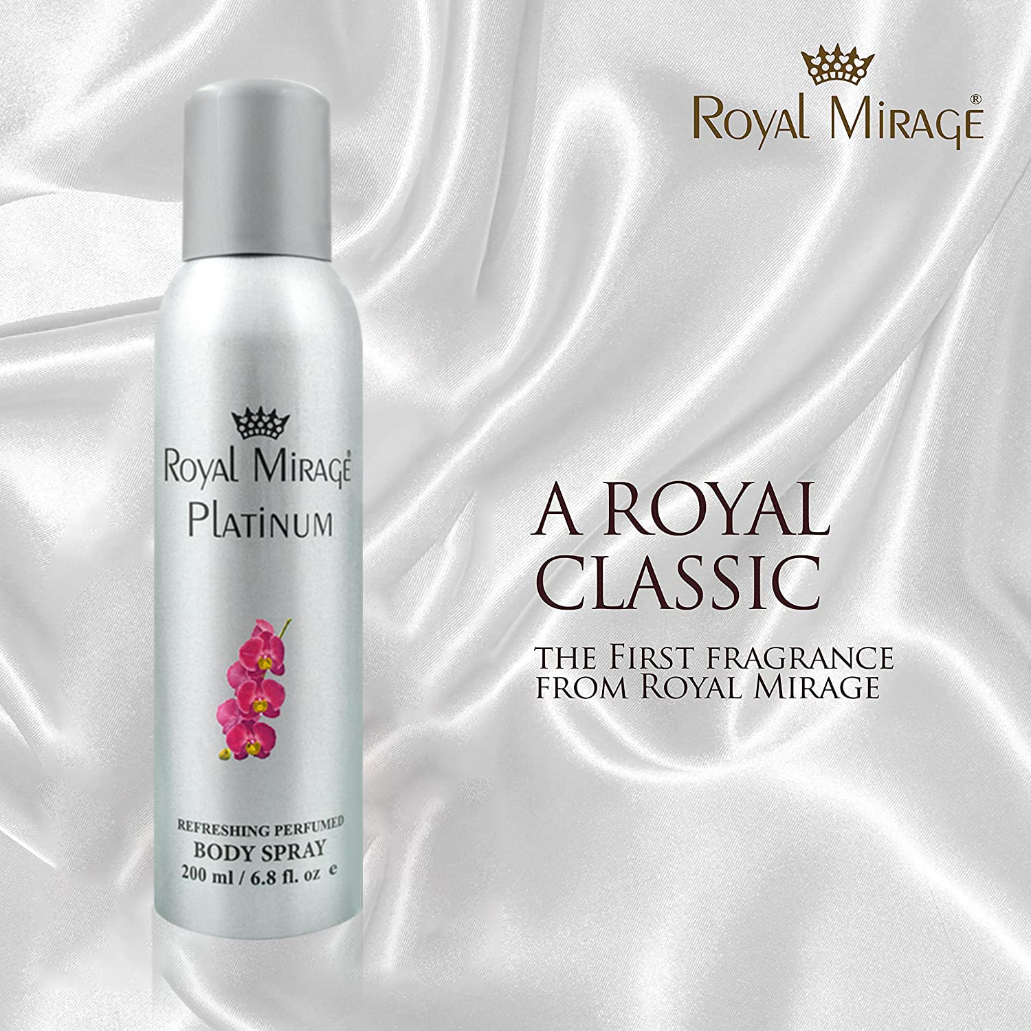 Royal Mirage Platinum Body Deodorant Spray 200ml For Women - Image 2